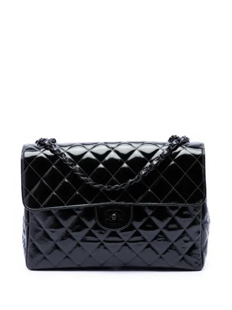 1996-1997 Jumbo Classic Patent Single Flap shoulder bag by CHANEL 