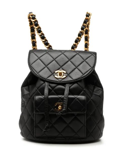 1996-1997 Medium Quilted Lambskin Duma backpack by CHANEL 