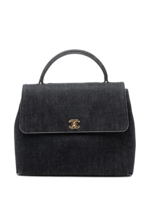 1997-1999 CC Denim Kelly Top Handle Bag handbag by CHANEL 