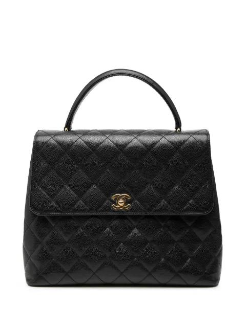1997-1999 CC Quilted Caviar Kelly Top Handle Bag handbag by CHANEL 