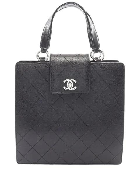 1997-1999 CC Quilted Caviar Turnlock handbag by CHANEL 