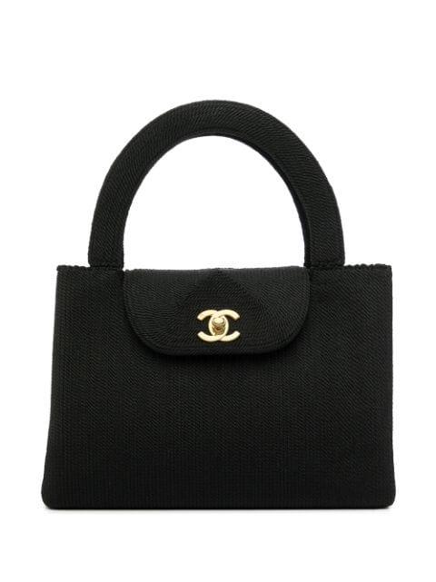 1997-1999 CC Turn-lock top-handle bag by CHANEL 
