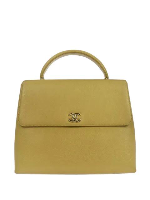 1997-1999 Caviar-leather CC turn-lock tote bag by CHANEL 