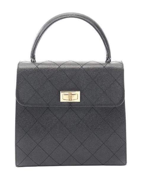 1997-1999 Reissue 2.55 Quilted Caviar Top Handle Flap handbag by CHANEL 