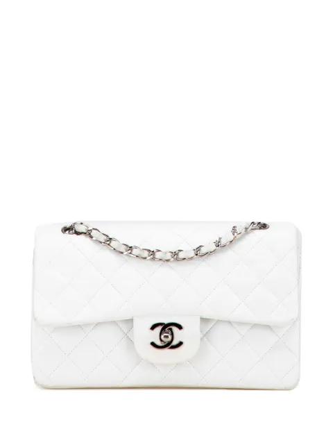 1997-1999 Small Classic Lambskin Double Flap shoulder bag by CHANEL 