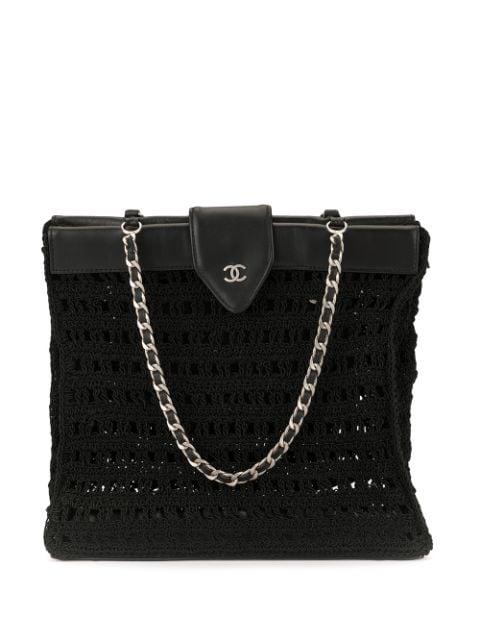 1998 CC woven tote by CHANEL 