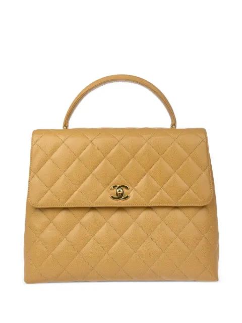 1998s medium quilted top handle bag by CHANEL 