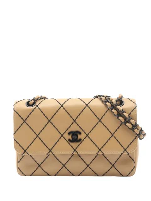 2000-2002 CC Calfskin Wild Stitch Flap shoulder bag by CHANEL 
