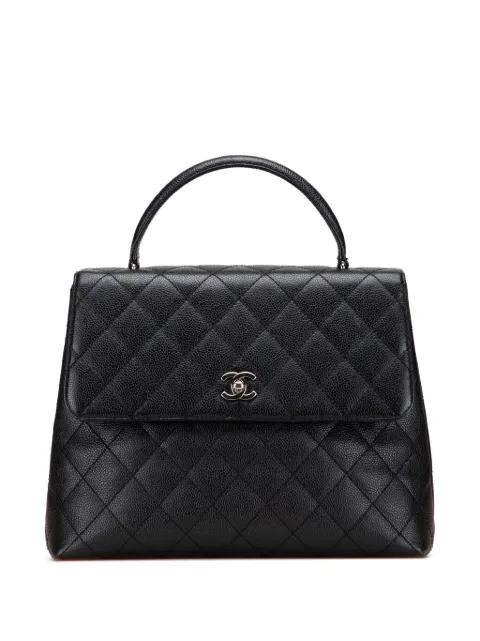 2000-2002 CC Quilted Caviar Kelly Top Handle Bag handbag by CHANEL 