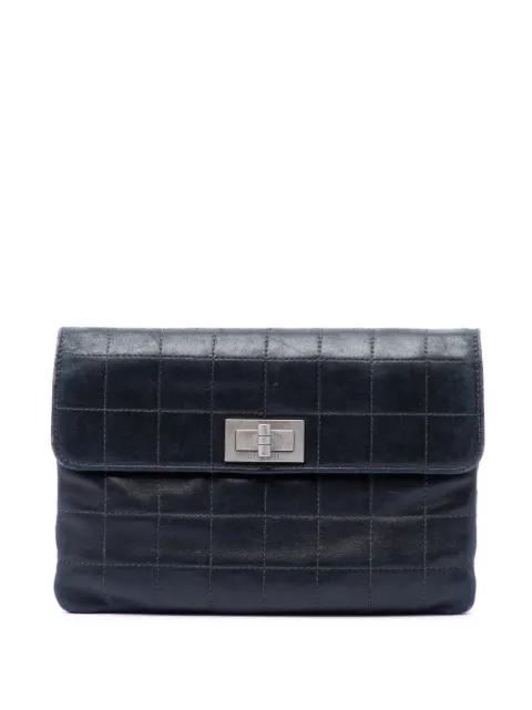 2000-2002 Choco Bar Lambskin Reissue 2.55 Flap clutch bag by CHANEL 