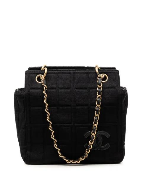 2000-2002 Jersey CC Chocolate Bar shoulder bag by CHANEL 