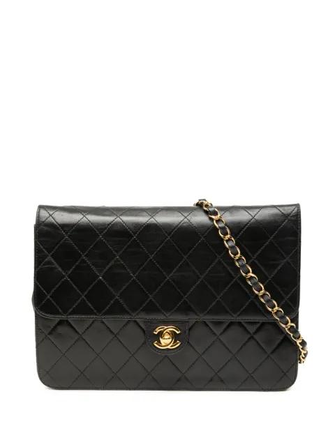 2000-2002 Medium CC Quilted Lambskin Single Flap shoulder bag by CHANEL 