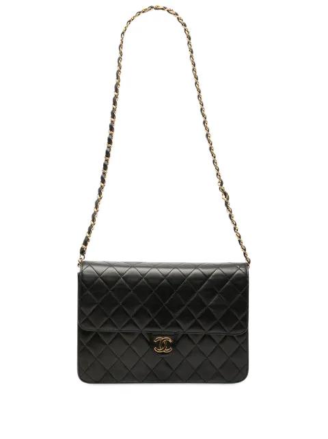 2000-2002 Medium CC Quilted Lambskin Single Flap shoulder bag by CHANEL 