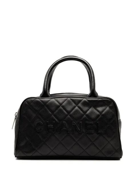 2000-2002 Quilted Calfskin Logo Bowler Bag handbag by CHANEL 