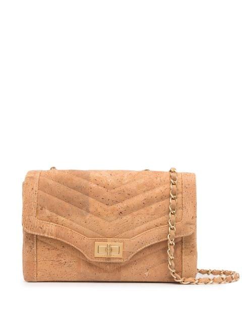 2000s cork Chevron 2.55 shoulder bag by CHANEL 