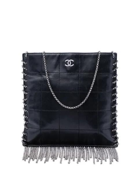 2002-2003 CC Choco Bar Lambskin Chain Fringe crossbody bag by CHANEL 