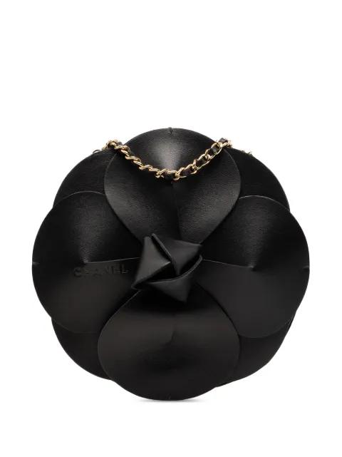 2002-2003 Lambskin and Satin Camellia Flower Evening Bag handbag by CHANEL 