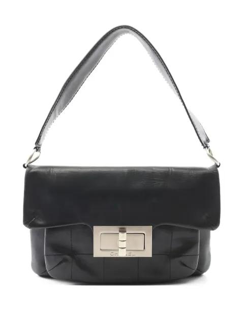 2003-2004 2.55 Chocolate bar flap-closure shoulder bag by CHANEL 