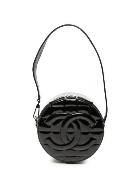 2003-2004 CC Choco Bar Patent Round shoulder bag by CHANEL 
