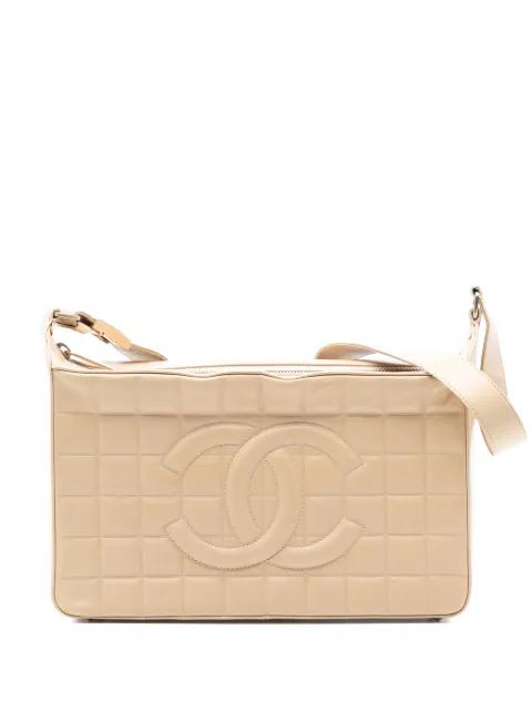 2003-2004 Medium Lambskin Chocolate Bar shoulder bag by CHANEL 