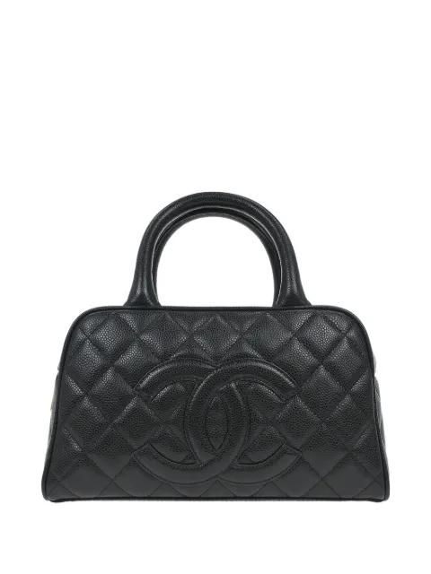 2003 Caviar leather bowling tote bag by CHANEL 