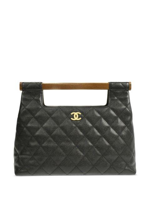 2003 wood handle CC handbag by CHANEL 