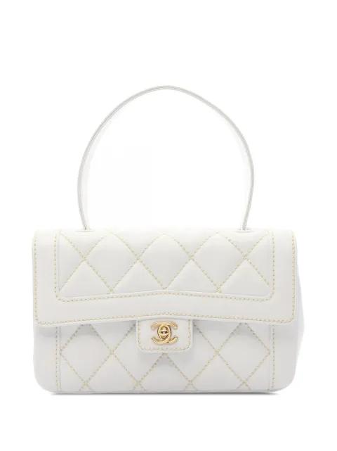 2004-2005 CC Lambskin Wild Stitch Top Handle Flap Bag handbag by CHANEL 