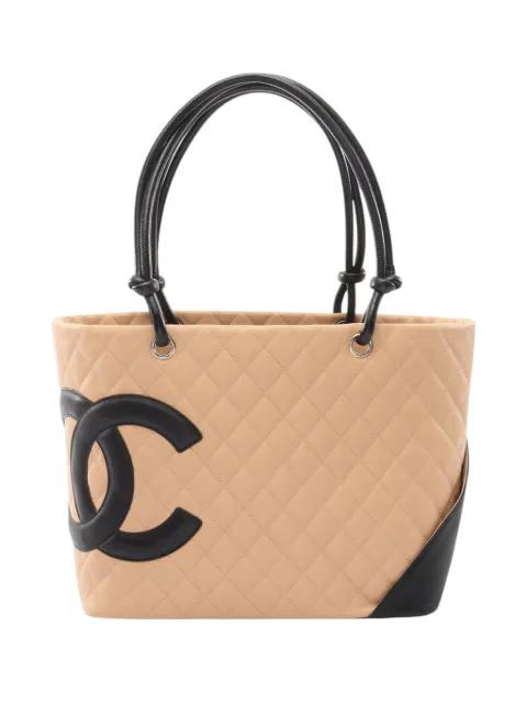 2004-2005 Large Quilted Lambskin Cambon Ligne tote bag by CHANEL 