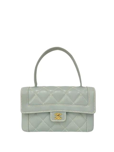 2004-2005 Quilted Lambskin Wild Stitch Top Handle Flap handbag by CHANEL 