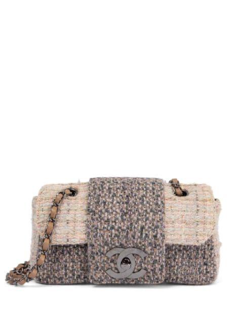 2004 small Tweed Classic Flap shoulder bag by CHANEL 