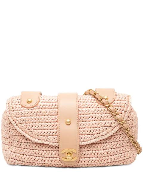2005-2006 CC Woven Raffia Flap crossbody bag by CHANEL 