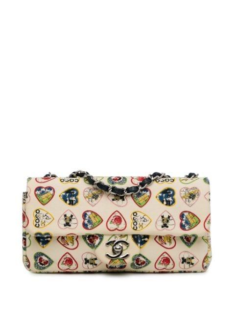 2005-2006 Small Canvas Valentine Heart Flap shoulder bag by CHANEL 2005-2006 Small Canvas Valentine Heart Flap shoulder bag by CHANEL