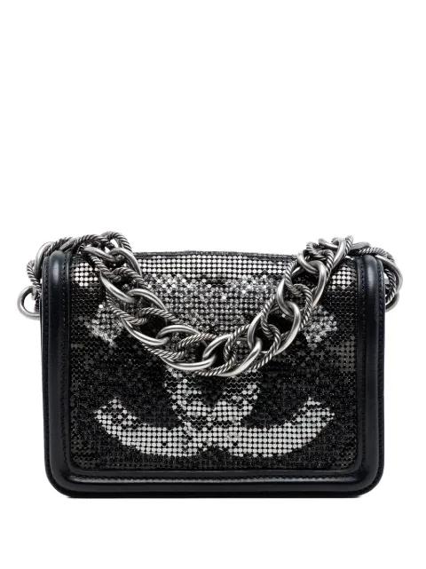 2005-2006 Small Lambskin Beaded Crystal Flap handbag by CHANEL 
