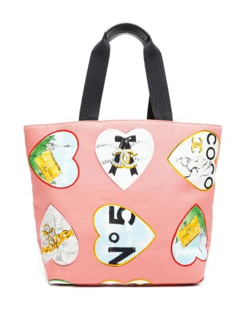2005-2006 Valentine heart-motif tote bag by CHANEL 