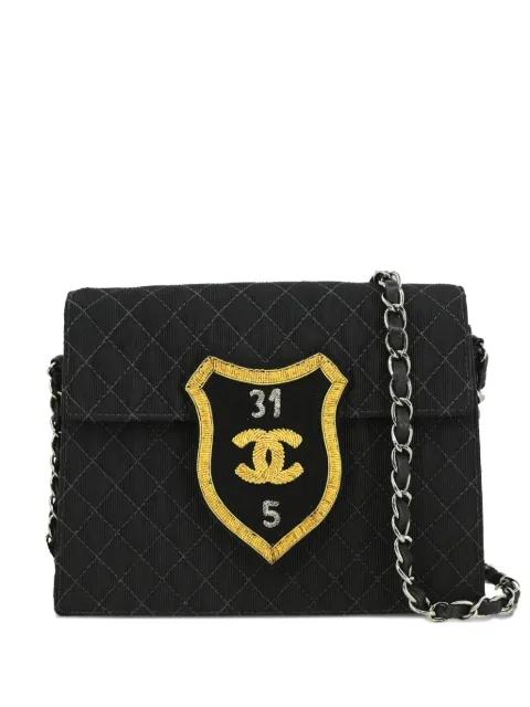 2005 Emblem quilted flap shoulder bag by CHANEL 