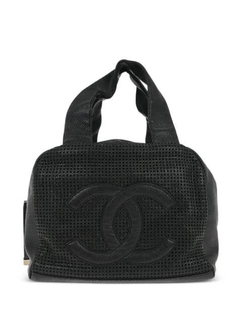 2005 leather logo tote bag by CHANEL 