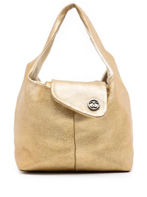 2006-2008 CC Metallic Lambskin Hobo handbag by CHANEL 
