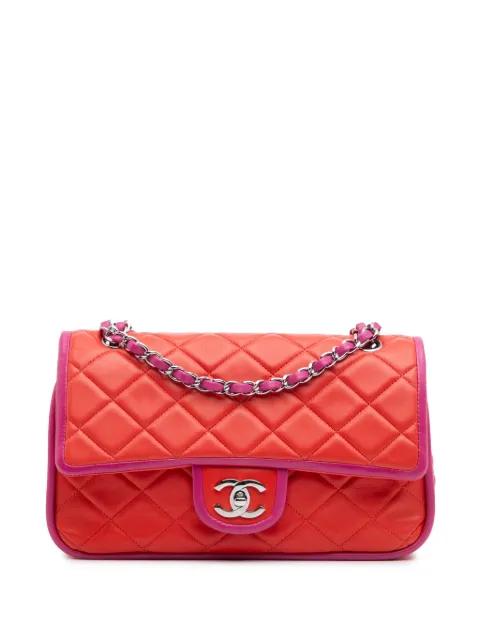 2006-2008 Medium Classic Bicolor Lambskin Double Flap shoulder bag by CHANEL 2006-2008 Medium Classic Bicolor Lambskin Double Flap shoulder bag by CHANEL