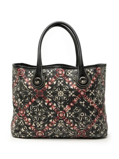 2006-2008 Small Coated Canvas Optic Coco tote bag by CHANEL 