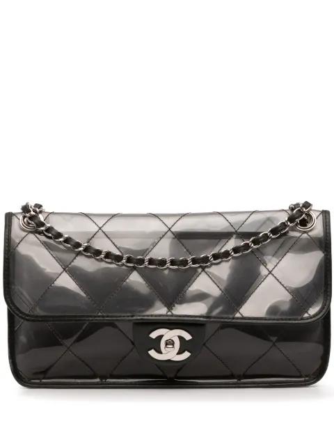 2006-2008 Stitched PVC and Calfskin Naked Flap shoulder bag by CHANEL 
