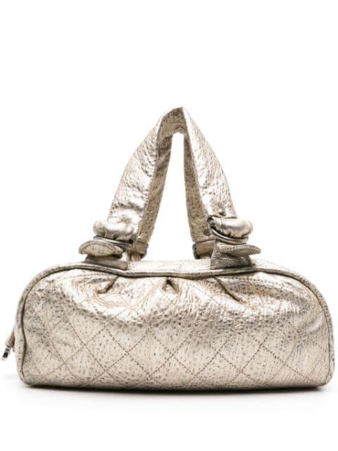 2006-2008 diamond-quilted metallic tote bag by CHANEL 