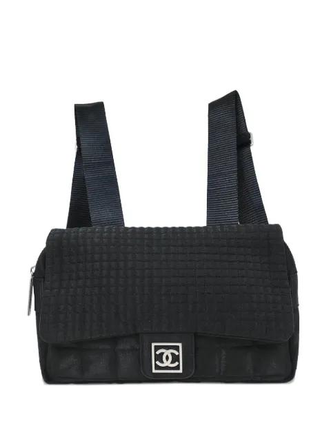 2006 Choco Bar quilted interlocking CC logo backpack by CHANEL 