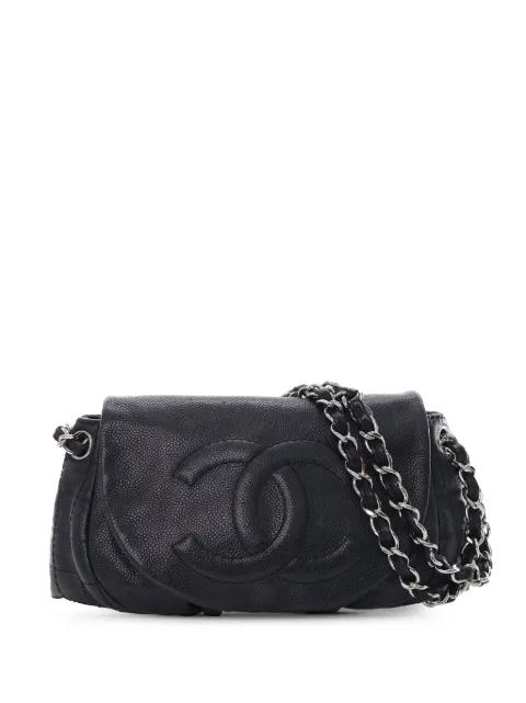 2008-2009 Caviar CC Half Moon Flap shoulder bag by CHANEL 2008-2009 Caviar CC Half Moon Flap shoulder bag by CHANEL