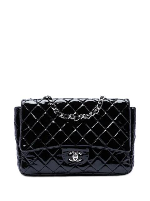 2008-2009 Jumbo Classic Patent Single Flap shoulder bag by CHANEL 