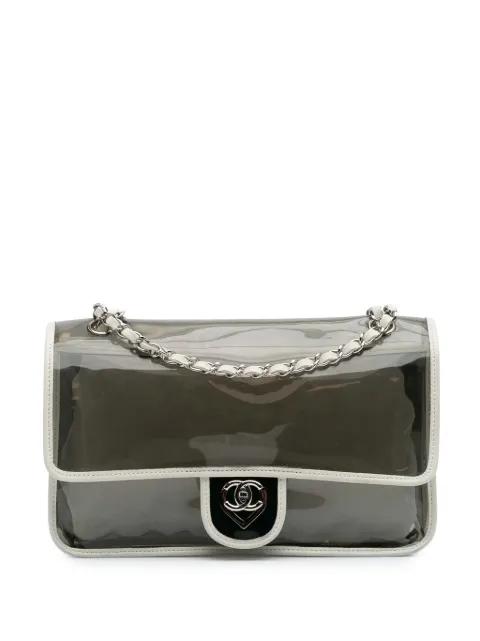 2008-2009 Large PVC and Lambskin Naked Flap shoulder bag by CHANEL 