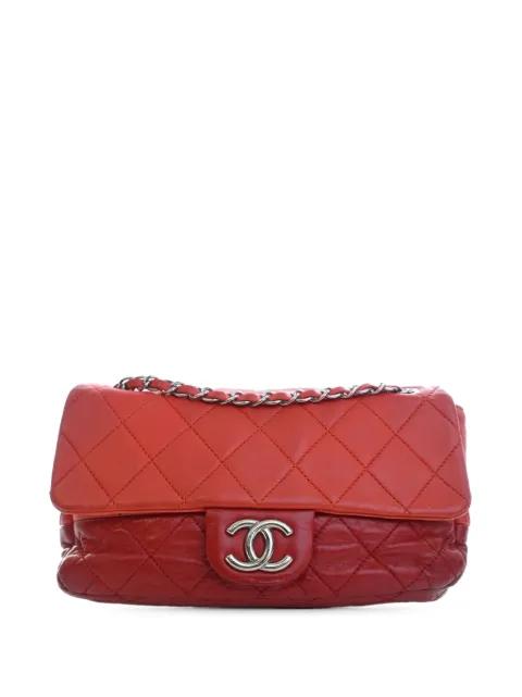 2008-2009 Medium Bicolor Lambskin and Calfskin CC Chain Flap shoulder bag by CHANEL 