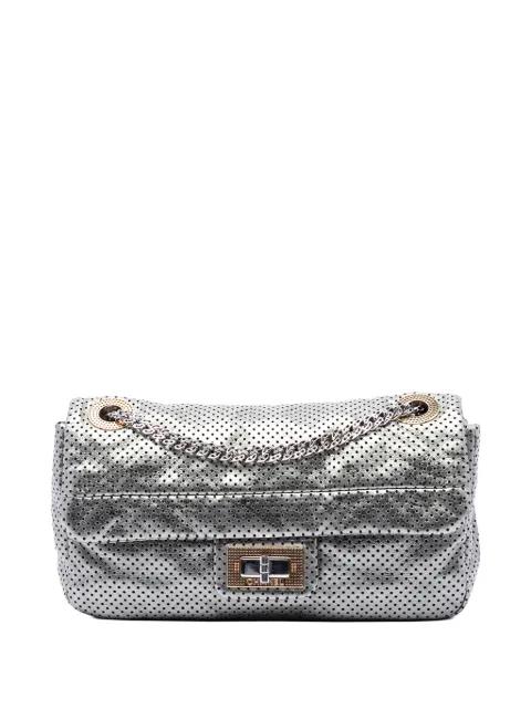 2008-2009 Medium Reissue Perforated Calfskin Drill Flap shoulder bag by CHANEL 