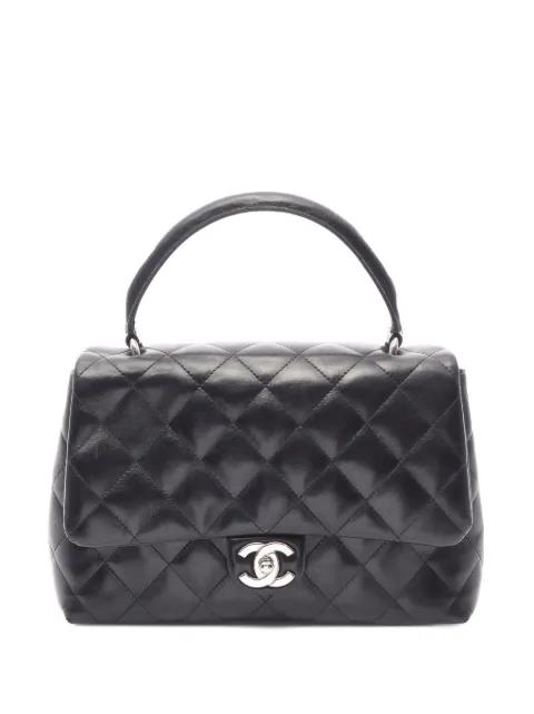 2008-2009 Quilted Lambskin Top Handle Flap satchel by CHANEL 