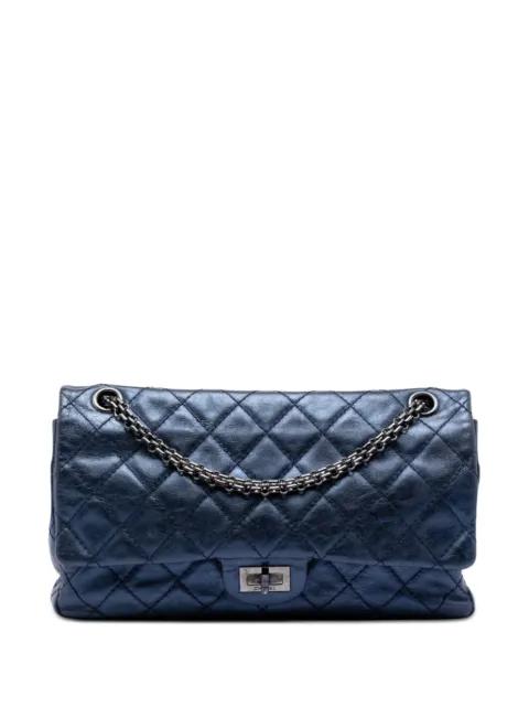 2008-2009 Quilted Metallic Aged Calfskin Reissue 2.55 Double Flap 226 shoulder bag by CHANEL 
