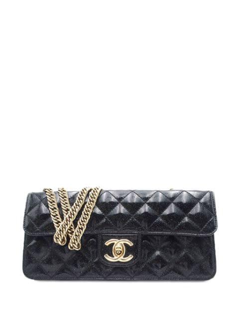 2008-2009 Quilted Patent Glitter Evening Star East West Flap shoulder bag by CHANEL 
